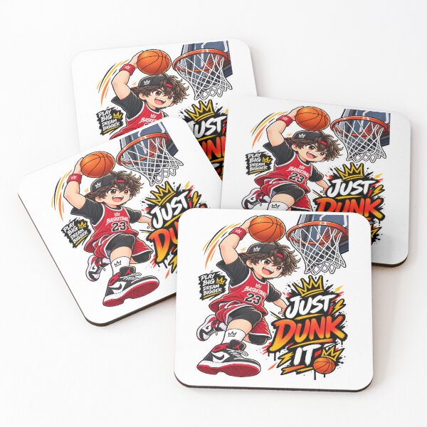 Item preview, Just Dunk It Basketball Anime Boy Sticker | Basketball Player Sports Sticker designed and sold by Genzfirevibes.