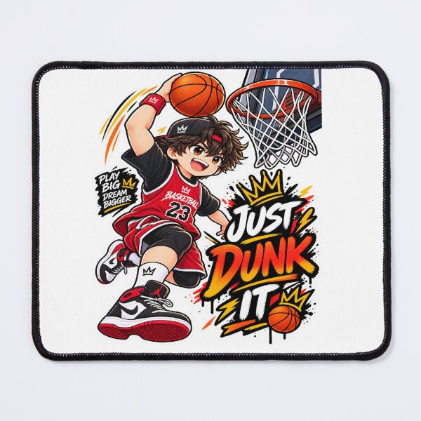 Item preview, Just Dunk It Basketball Anime Boy Sticker | Basketball Player Sports Sticker designed and sold by Genzfirevibes.
