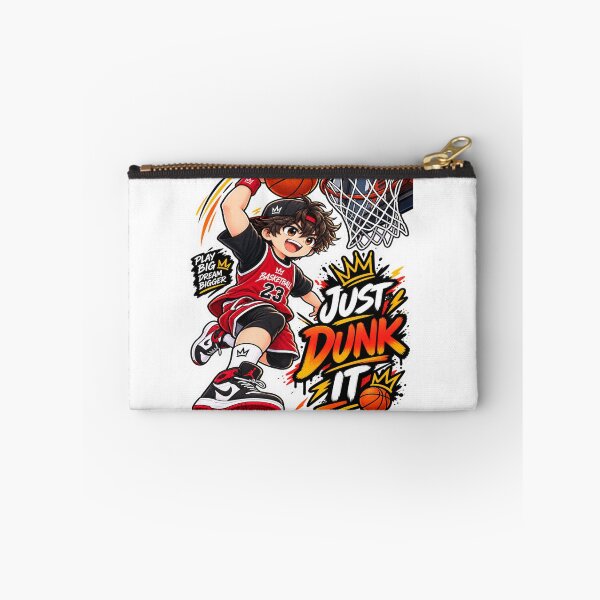 Item preview, Just Dunk It Basketball Anime Boy Sticker | Basketball Player Sports Sticker designed and sold by Genzfirevibes.