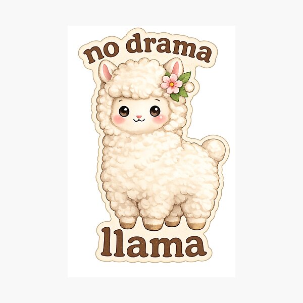 Item preview, No Drama Llama designed and sold by Little Happy Things.