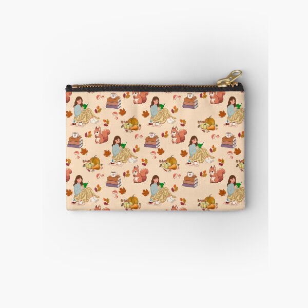 Item preview, Cozy Autumn Reading Seamless Pattern with Girl, , Squirrel, Books and Hot Drinks designed and sold by BigDigital.