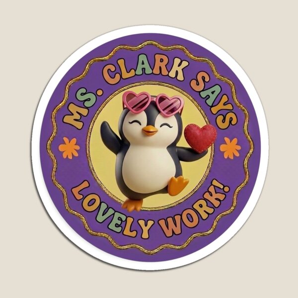 Item preview, Ms. Clark Says Lovely Work - Cute Retro Teacher  designed and sold by ViralVector.