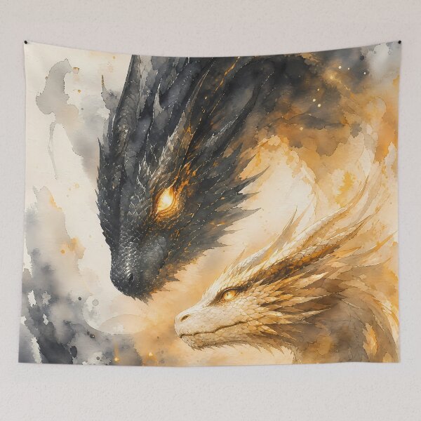 Item preview, Tairn and Andarna Fantasy Dragon Fourth Wing designed and sold by Rising Drake.
