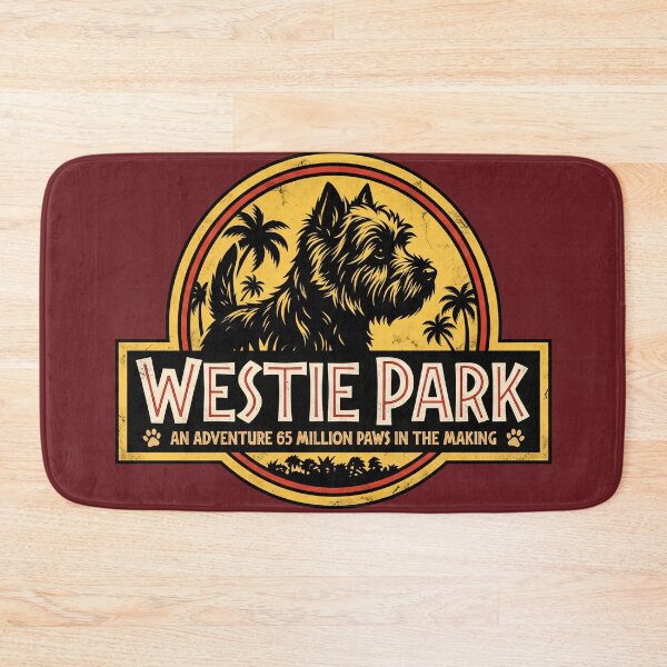 Item preview, Westie Dog Retro 65 Million Paws Illustration designed and sold by ButtonUpArt.
