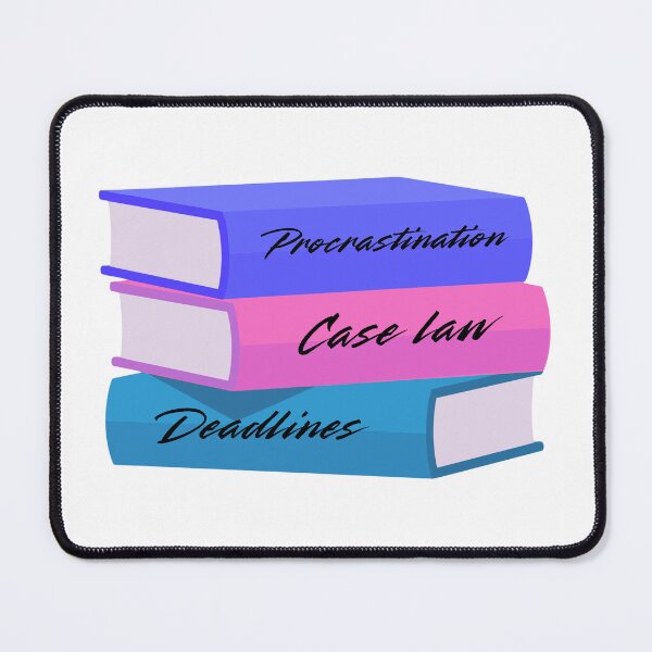 Item preview, Law Student Book Stack – Procrastination, Case Law & Deadlines designed and sold by JusticeForSale.