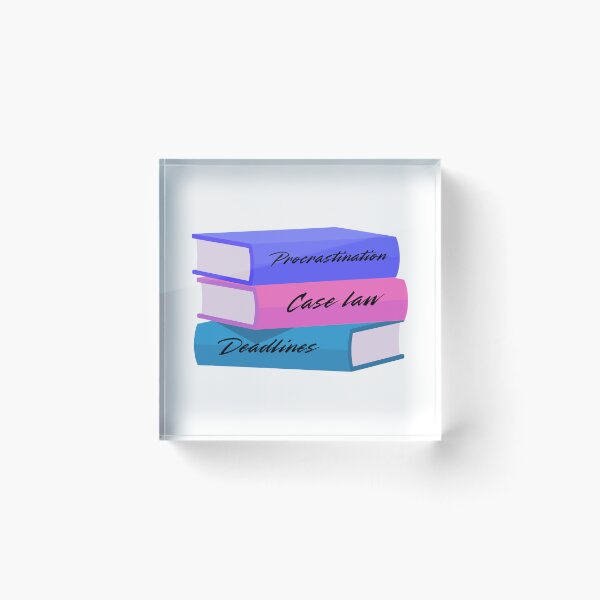 Item preview, Law Student Book Stack – Procrastination, Case Law & Deadlines designed and sold by JusticeForSale.