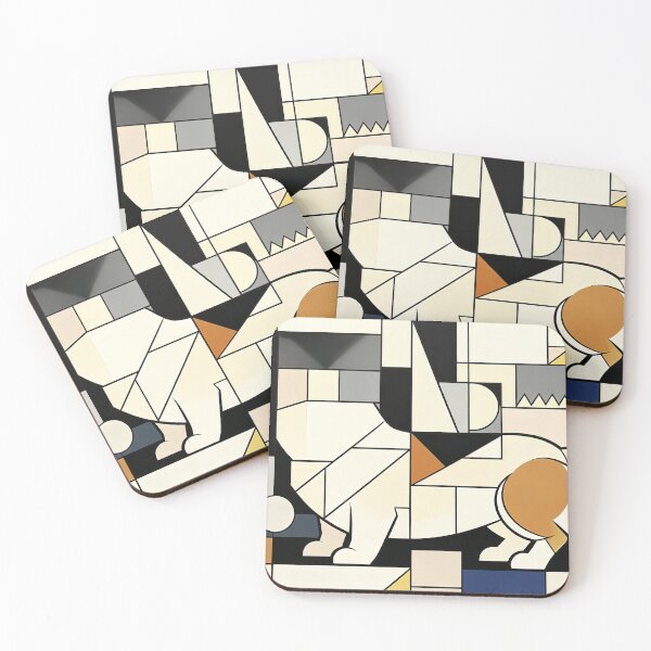 Item preview, cubist animal artwork designed and sold by forget45studio.