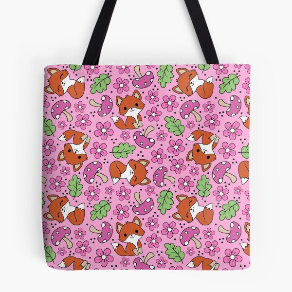 Item preview, Fox Friends Floral in Pink  designed and sold by KrisInStitches.