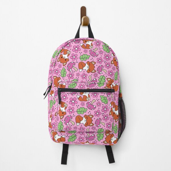Item preview, Fox Friends Floral in Pink designed and sold by KrisInStitches.
