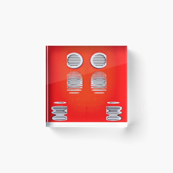 Item preview, four grilled rould windows and red walls with rippled reflection designed and sold by mister-john.