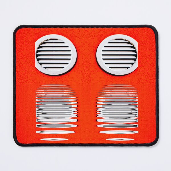 Item preview, four grilled rould windows and red walls with rippled reflection designed and sold by mister-john.