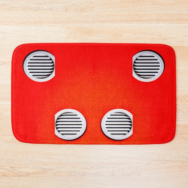 Item preview, four grilled rould windows and red walls with rippled reflection designed and sold by mister-john.