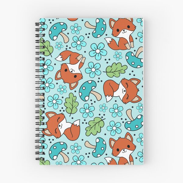 Item preview, Fox Friends Floral in Blue designed and sold by KrisInStitches.