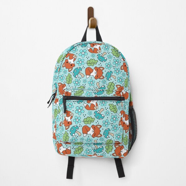 Item preview, Fox Friends Floral in Blue designed and sold by KrisInStitches.