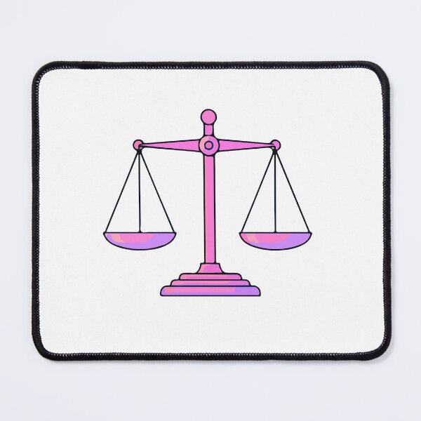 Item preview, Pink & Purple Scales of Justice – Cute Feminine Law Aesthetic designed and sold by JusticeForSale.