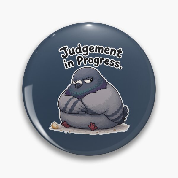 Item preview, Judgmental Pigeon Sticker – “Judgement in Progress” designed and sold by SimplePoDesign.