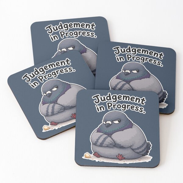 Item preview, Judgmental Pigeon Sticker – “Judgement in Progress” designed and sold by SimplePoDesign.