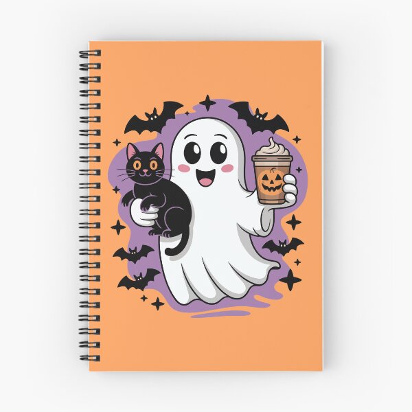 Item preview, Halloween Ghost With Black Cat designed and sold by Horizon-Design.
