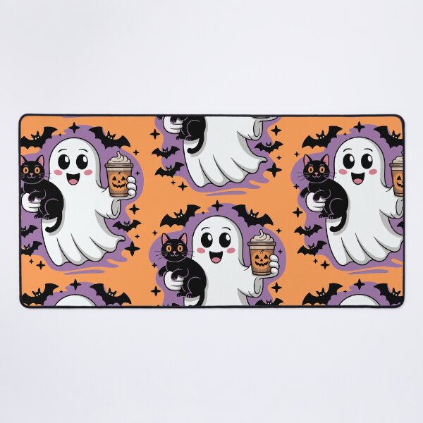 Item preview, Halloween Ghost With Black Cat designed and sold by Horizon-Design.