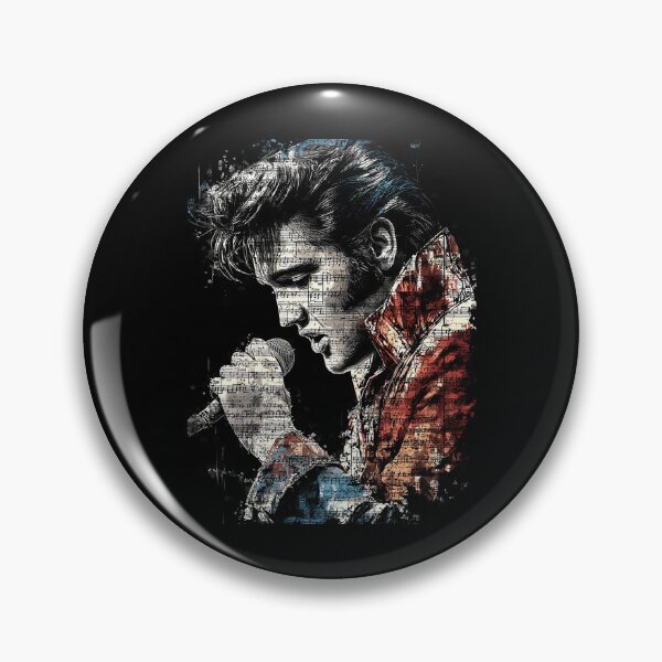Item preview, Elvis Presley King Of Rock N Roll Jailhouse Rock Hound Dog Blue Suede Shoes Vegas Jumpsuit Comeback Special 68 Aloha Hawaii Fan Art Portrait Poster T-Shirt Sticker Gift designed and sold by stockal-fredia.