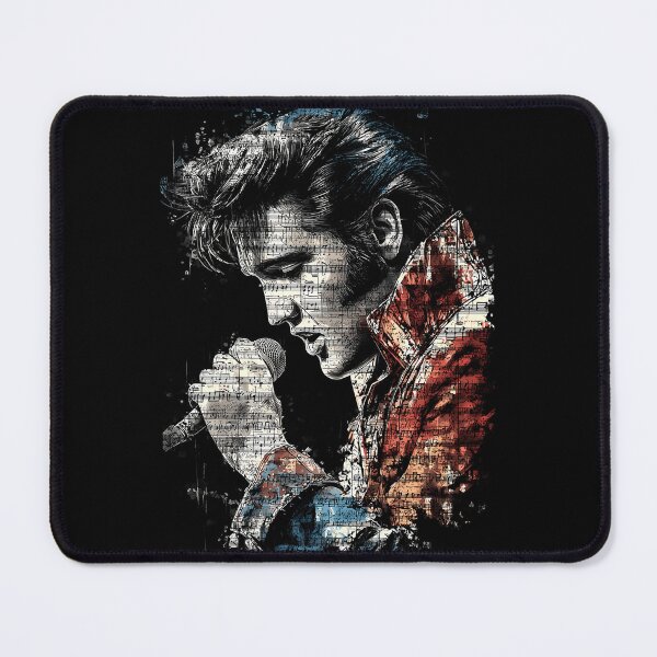 Item preview, Elvis Presley King Of Rock N Roll Jailhouse Rock Hound Dog Blue Suede Shoes Vegas Jumpsuit Comeback Special 68 Aloha Hawaii Fan Art Portrait Poster T-Shirt Sticker Gift designed and sold by stockal-fredia.