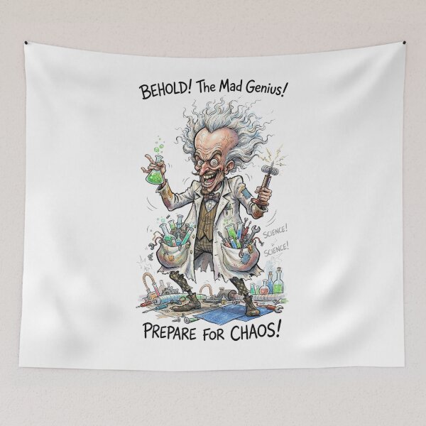 Item preview, Mad Scientist Chemistry Lab Cartoon Illustration designed and sold by jhgjykuo.