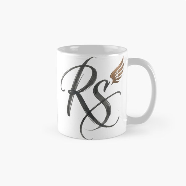 Item preview, RS Monogram Logo with Wings - Elegant Calligraphy Initial designed and sold by RS-Globalist-.