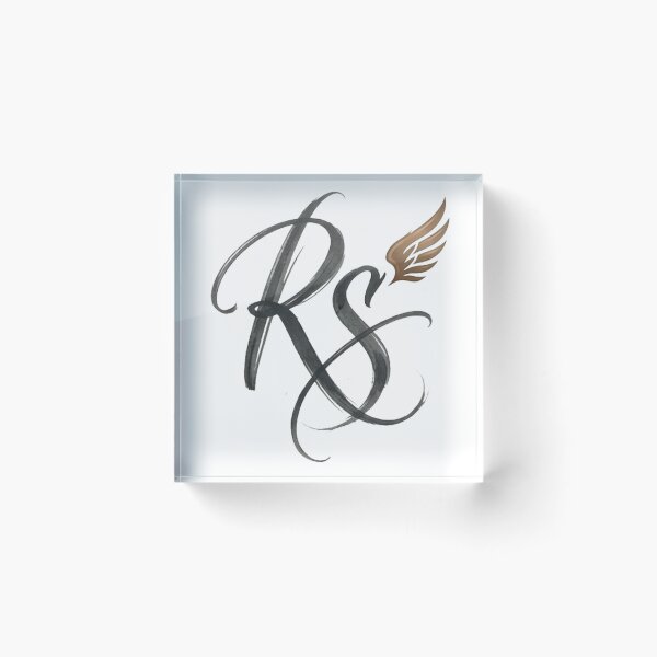 Item preview, RS Monogram Logo with Wings - Elegant Calligraphy Initial designed and sold by RS-Globalist-.