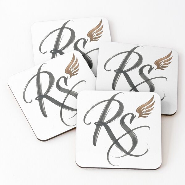 Item preview, RS Monogram Logo with Wings - Elegant Calligraphy Initial designed and sold by RS-Globalist-.