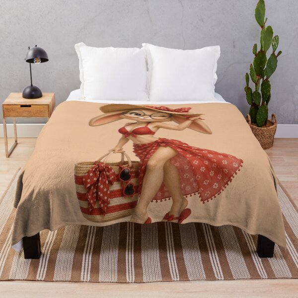 Item preview, Vintage Bunny Beach Girl designed and sold by GRFORA.