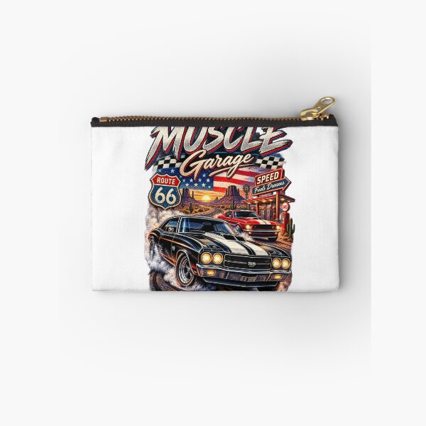 Item preview, American Muscle Garage T-Shirt | Vintage Classic Car Route 66 Racing Graphic designed and sold by FashionHubLK.