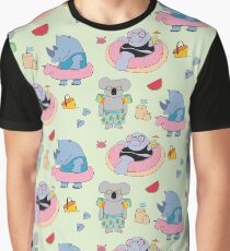 Beach animals - green Graphic T-Shirt