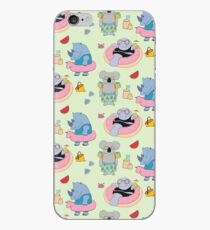 Beach animals - green iPhone Case