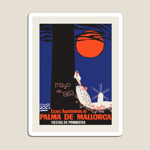Item preview, Palma De Mallorca Vintage Travel Poster Spain 1963 designed and sold by Vintagrafica.