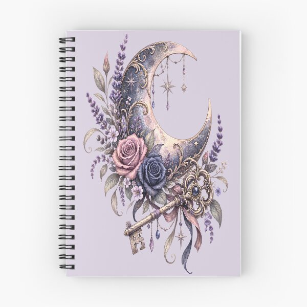 Item preview, Celestial Crescent Moon and Antique Key designed and sold by SasmitaStudioCo.