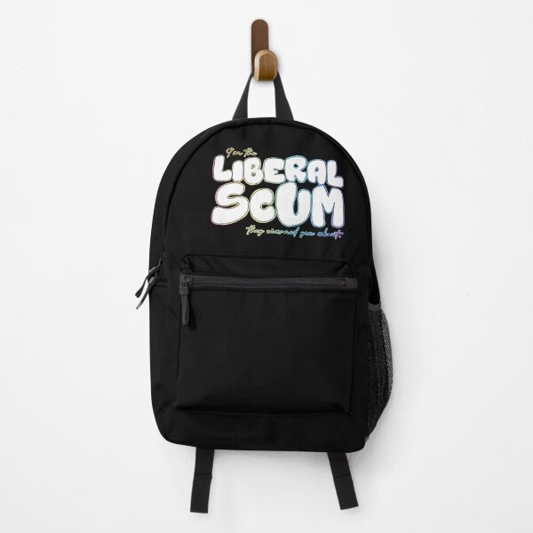 Item preview, I'm the Liberal Scum | White Bubble Letter Art | Rainbow Outline Political Print designed and sold by RareSquareBearArts.