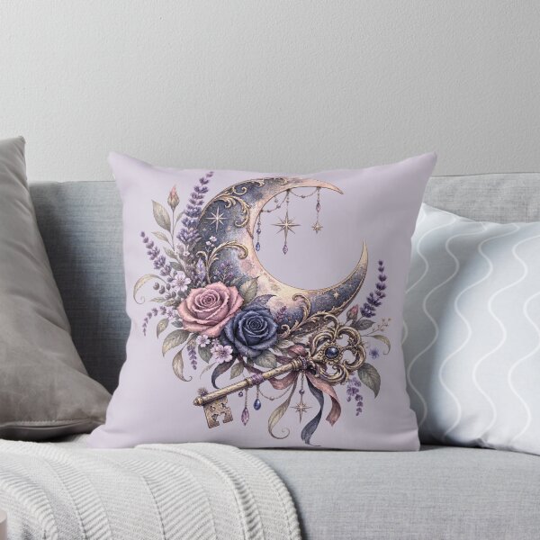 Item preview, Celestial Crescent Moon and Antique Key designed and sold by SasmitaStudioCo.