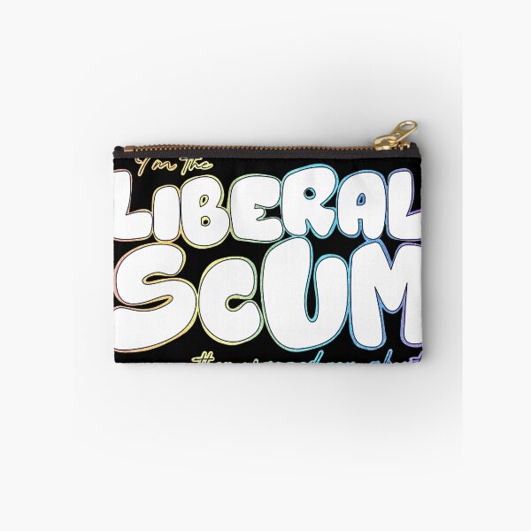 Item preview, I'm the Liberal Scum | White Bubble Letter Art | Rainbow Outline Political Print designed and sold by RareSquareBearArts.