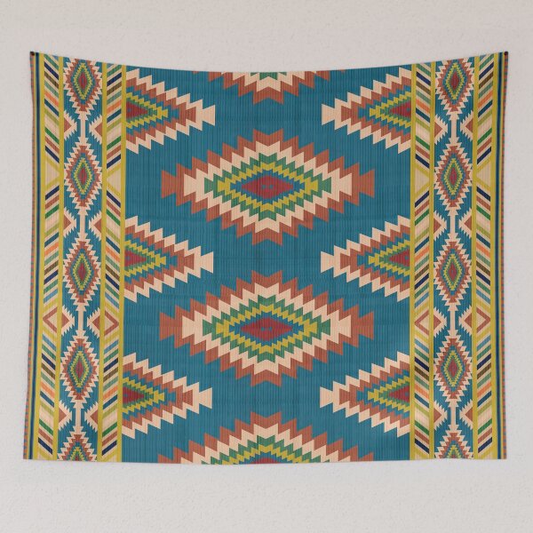 Item preview, Southwestern American Boho Tribal Pattern Area Rug designed and sold by Momoko-Hikaru.