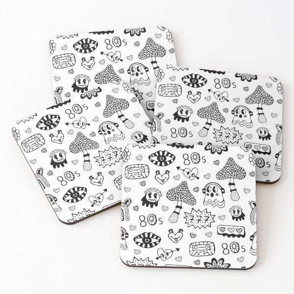 Item preview, Cute black line psychedelic seamless pattern designed and sold by OM-lova.