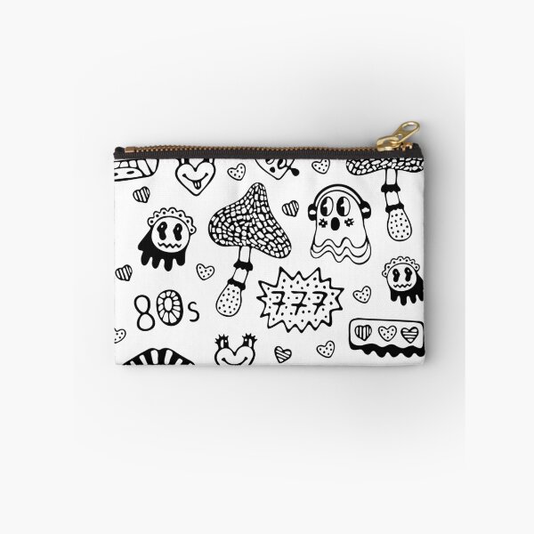 Item preview, Cute black line psychedelic seamless pattern designed and sold by OM-lova.