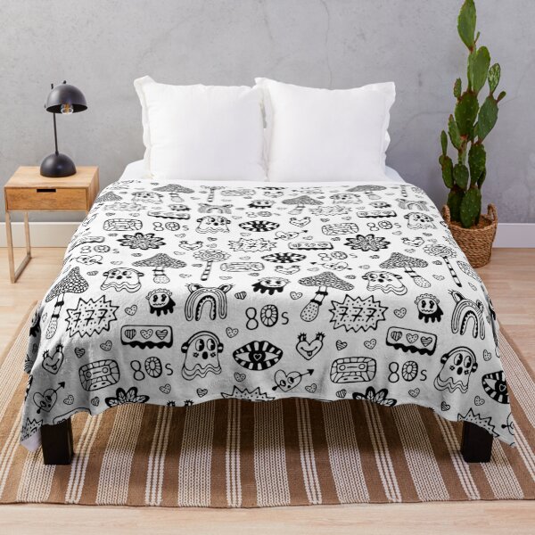 Item preview, Cute black line psychedelic seamless pattern designed and sold by OM-lova.