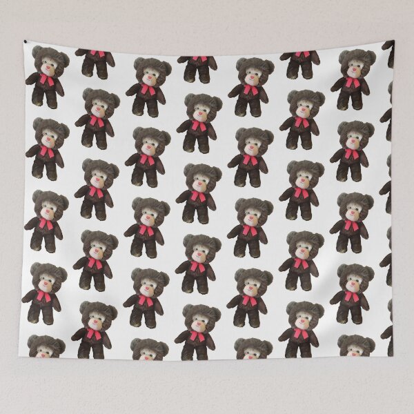 Item preview, Cute Soft Baby Bear Plushie with Red Ribbon | Vintage Teddy Bear designed and sold by cutepid.