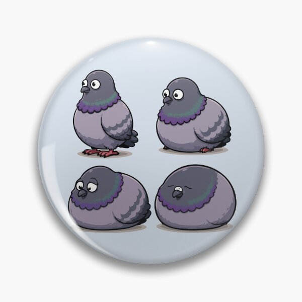 Item preview, Cute Pigeon Expression Sheet Sticker – Funny Bird designed and sold by SimplePoDesign.