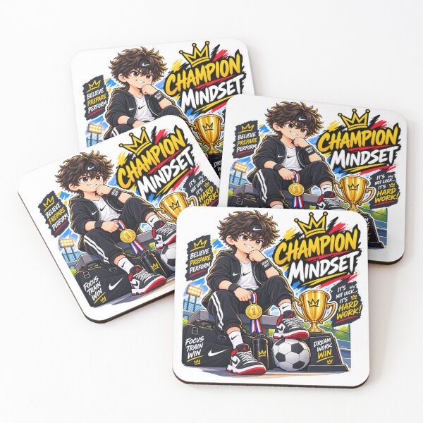 Item preview, Champion Mindset Anime Sports Sticker | Motivational Athlete Fitness Sticker designed and sold by Genzfirevibes.