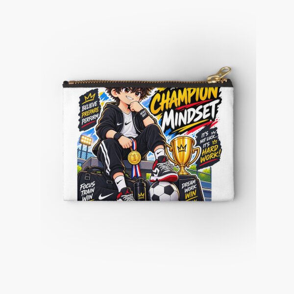 Item preview, Champion Mindset Anime Sports Sticker | Motivational Athlete Fitness Sticker designed and sold by Genzfirevibes.