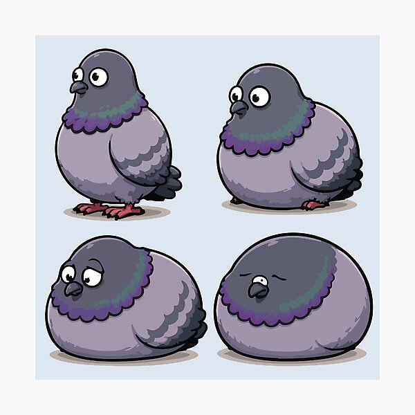 Artikelvorschau, Niedlicher Tauben-Ausdrucksbogen-Aufkleber – Lustiger Vogel entworfen und verkauft von SimplePoDesign.