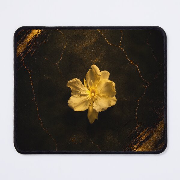 Item preview, Golden Yellow Flower Dark Botanical Art — HamieStudio | Hamie designed and sold by HamieStudio.