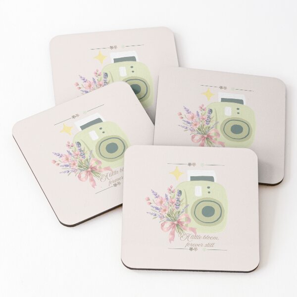 Item preview, Aesthetic Floral Camera Sticker | Vintage Camera & Flower Bouquet Art | “A Little Bloom, Forever Still” designed and sold by BLOOMVELLE.
