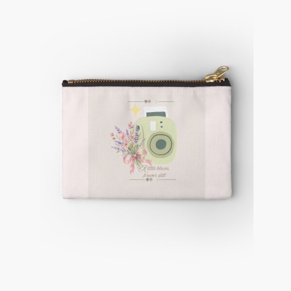 Item preview, Aesthetic Floral Camera Sticker | Vintage Camera & Flower Bouquet Art | “A Little Bloom, Forever Still” designed and sold by BLOOMVELLE.
